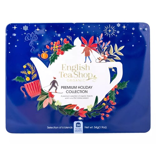 English Tea Shop Premium Holiday Collection Blue Gift Tin - 36 Teabags